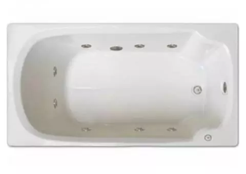 Whirlpool bathtub with stainless steel jets